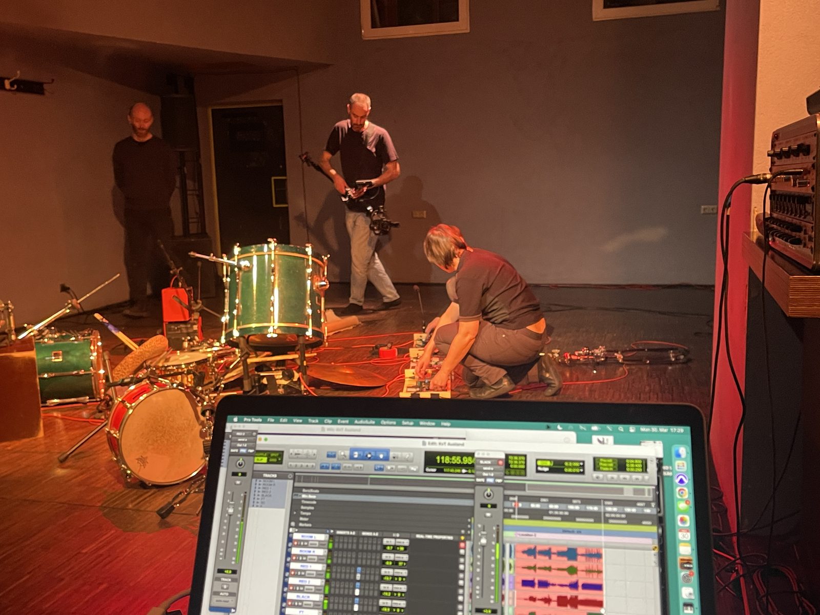 K24 mobile recording rig set up during a live session